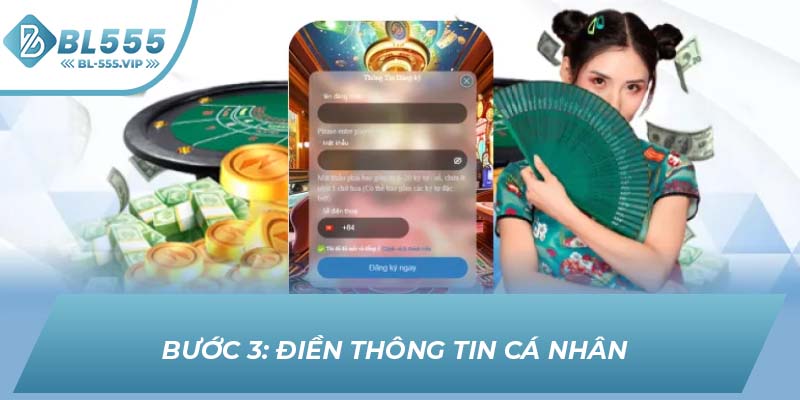 Bước 3: Điền thông tin cá nhân